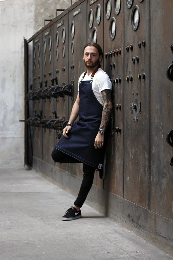 Denim schort