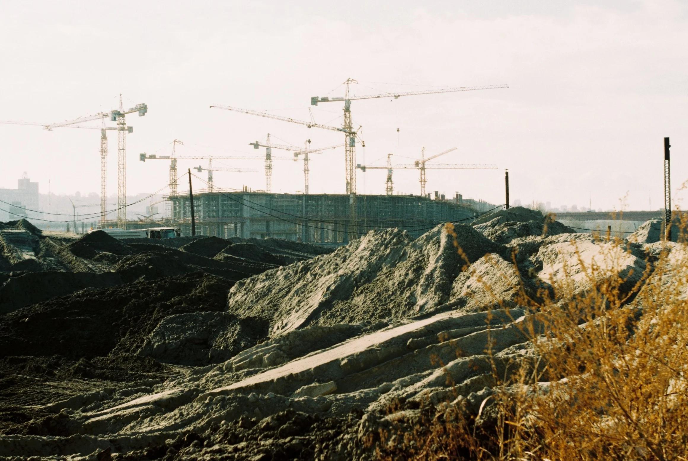 Construction Zone with the Bw Galleria Mall Rising in the Distance - December, 2018