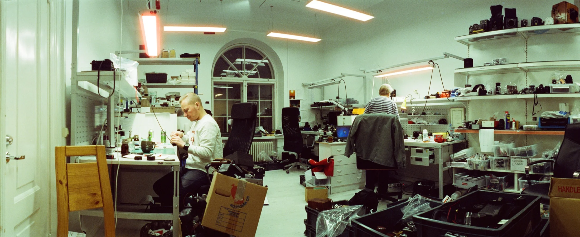 Cameramakers team inside the Camera Rescue Center in Finland.