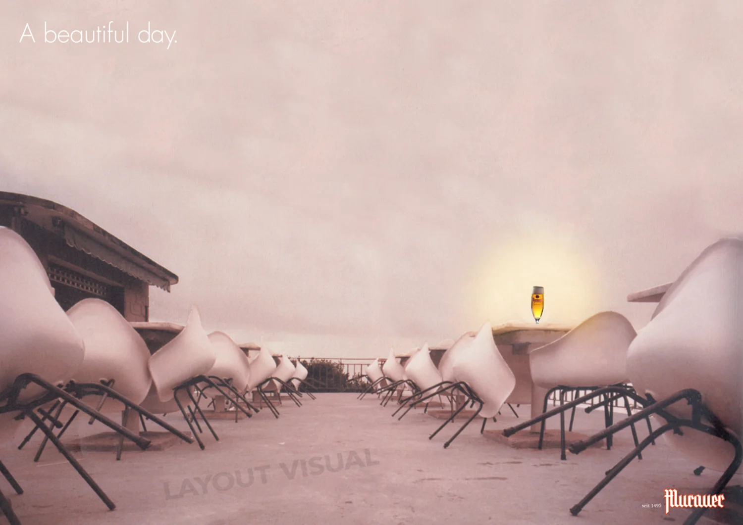 MURAUER Beer - Headline: A beautiful day. / MURAUER Bier - Headline: Traumhafter Tag.