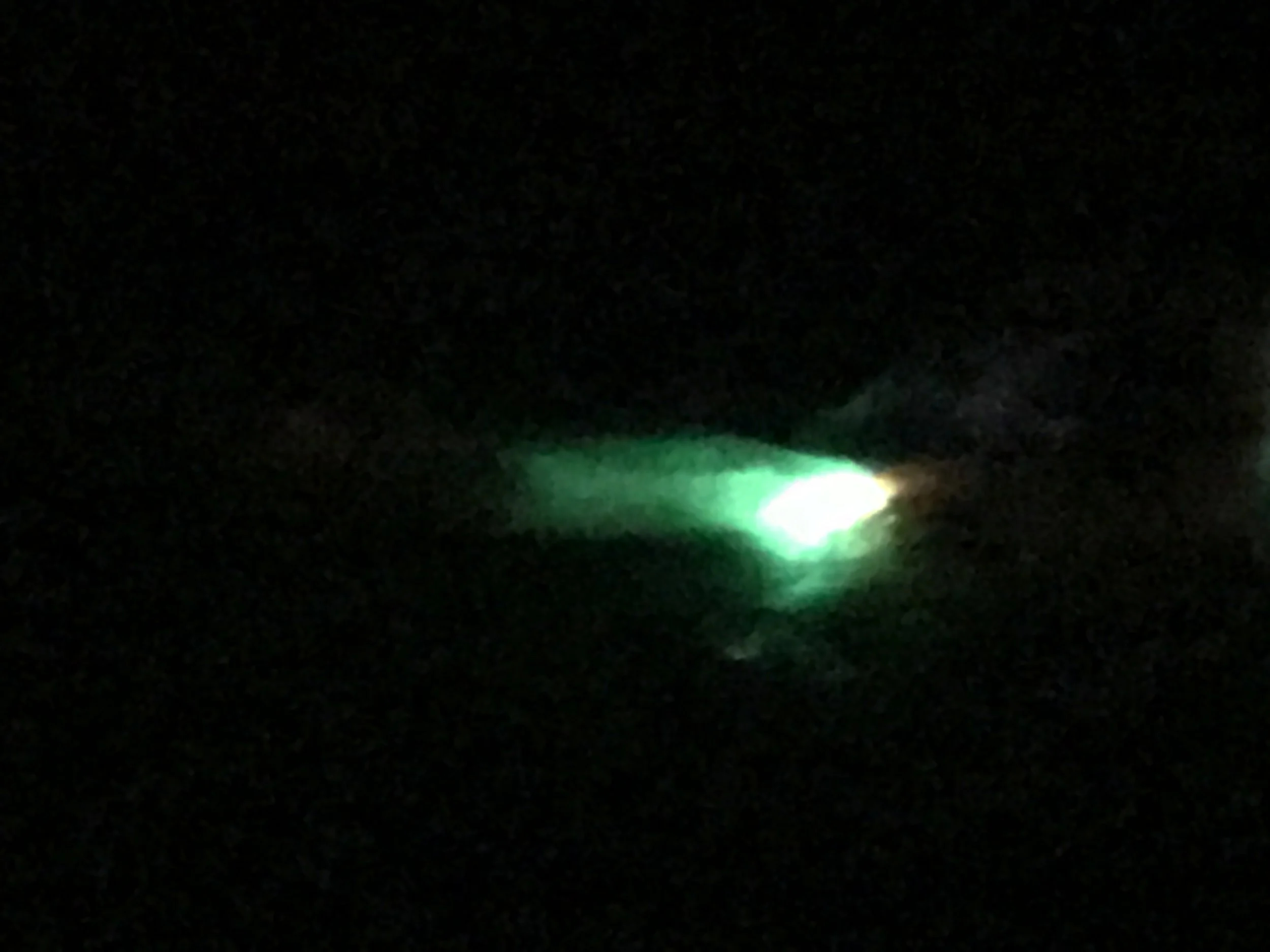 My green lights are very visible in the dark