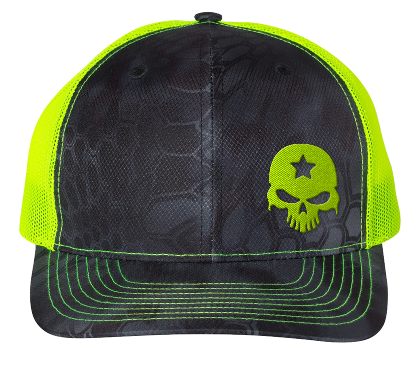 Skull Hat - Kryptek Typhon/Neon Yellow