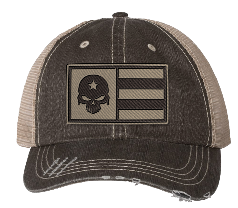 Flag Hat - Brown/Khaki