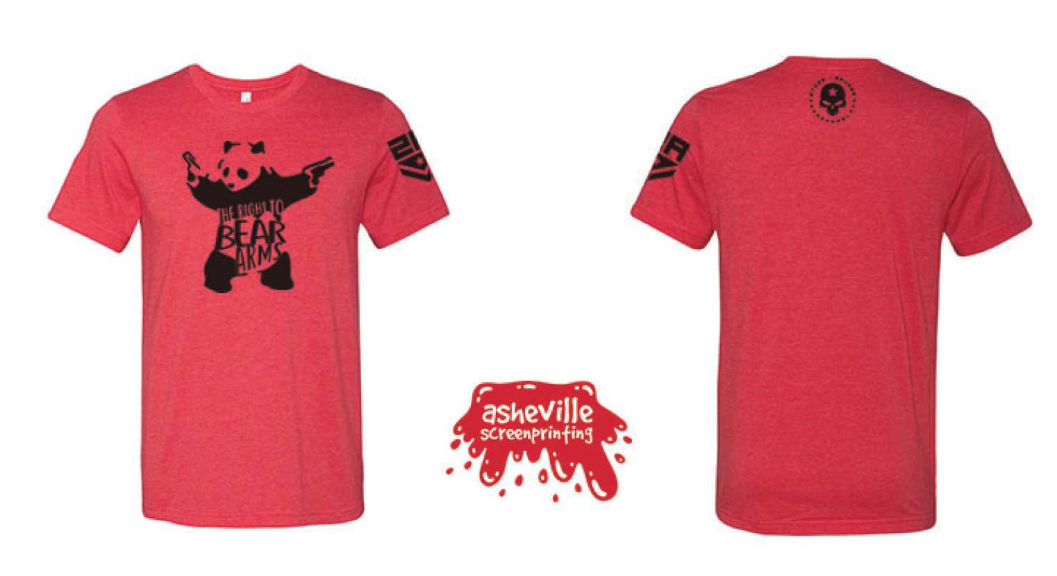 GLOBAL: The bottom point of the 2A logo should be consistently placed on all 2A shirts about 1/2” from sleeve seam. Art feels too wide to me. Please match layout.