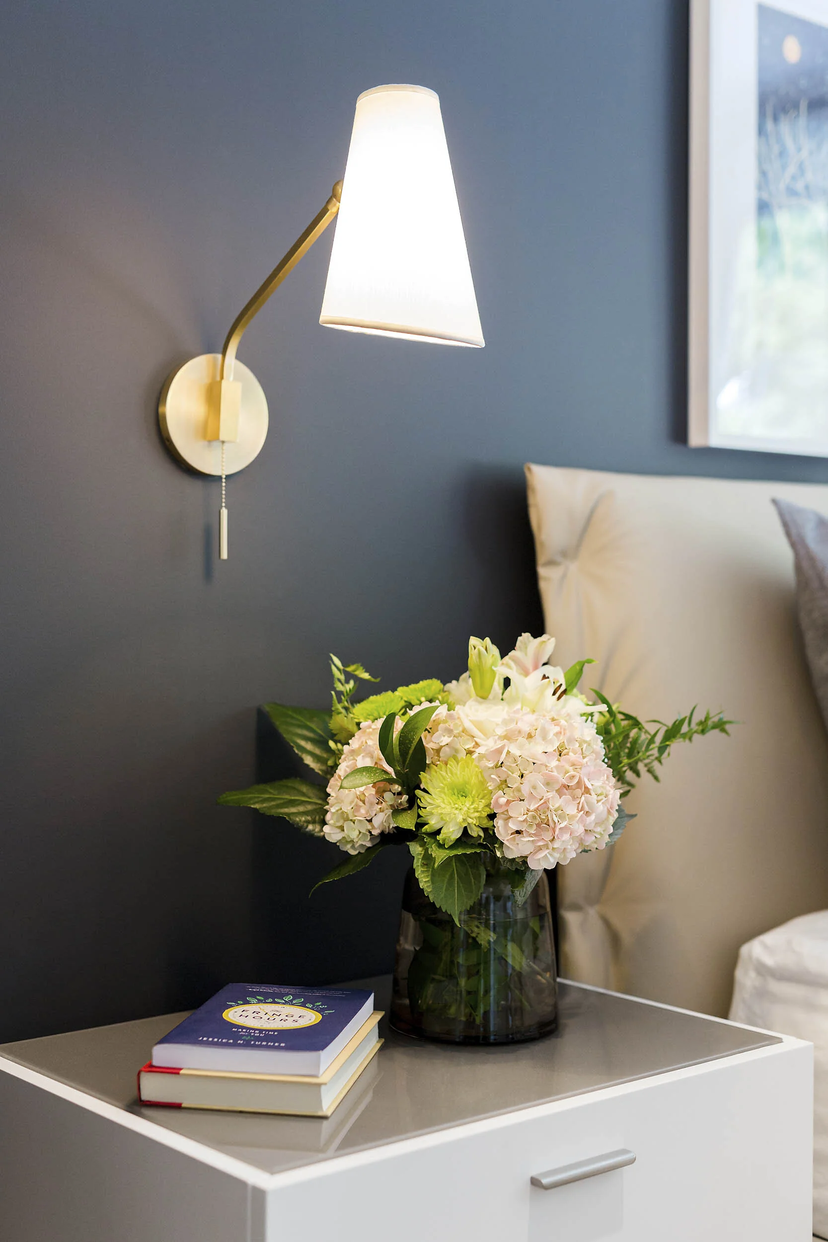 Bedside Table Interior Photography by Worker Bee Supply