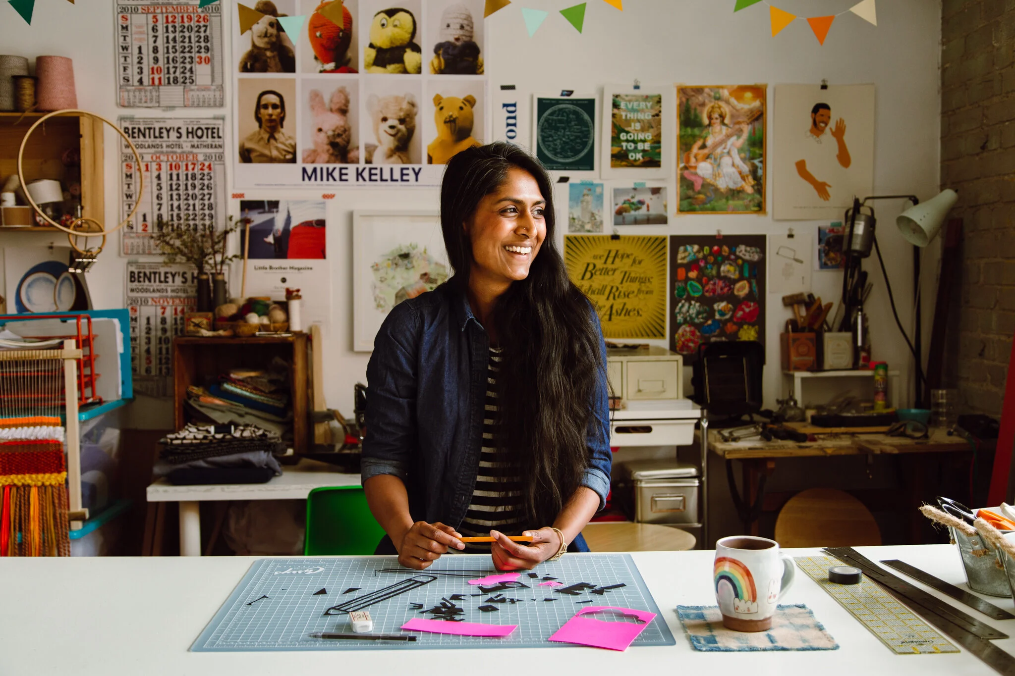 A studio portrait of craft queen Kalpna Patel by Becca Gilgan.