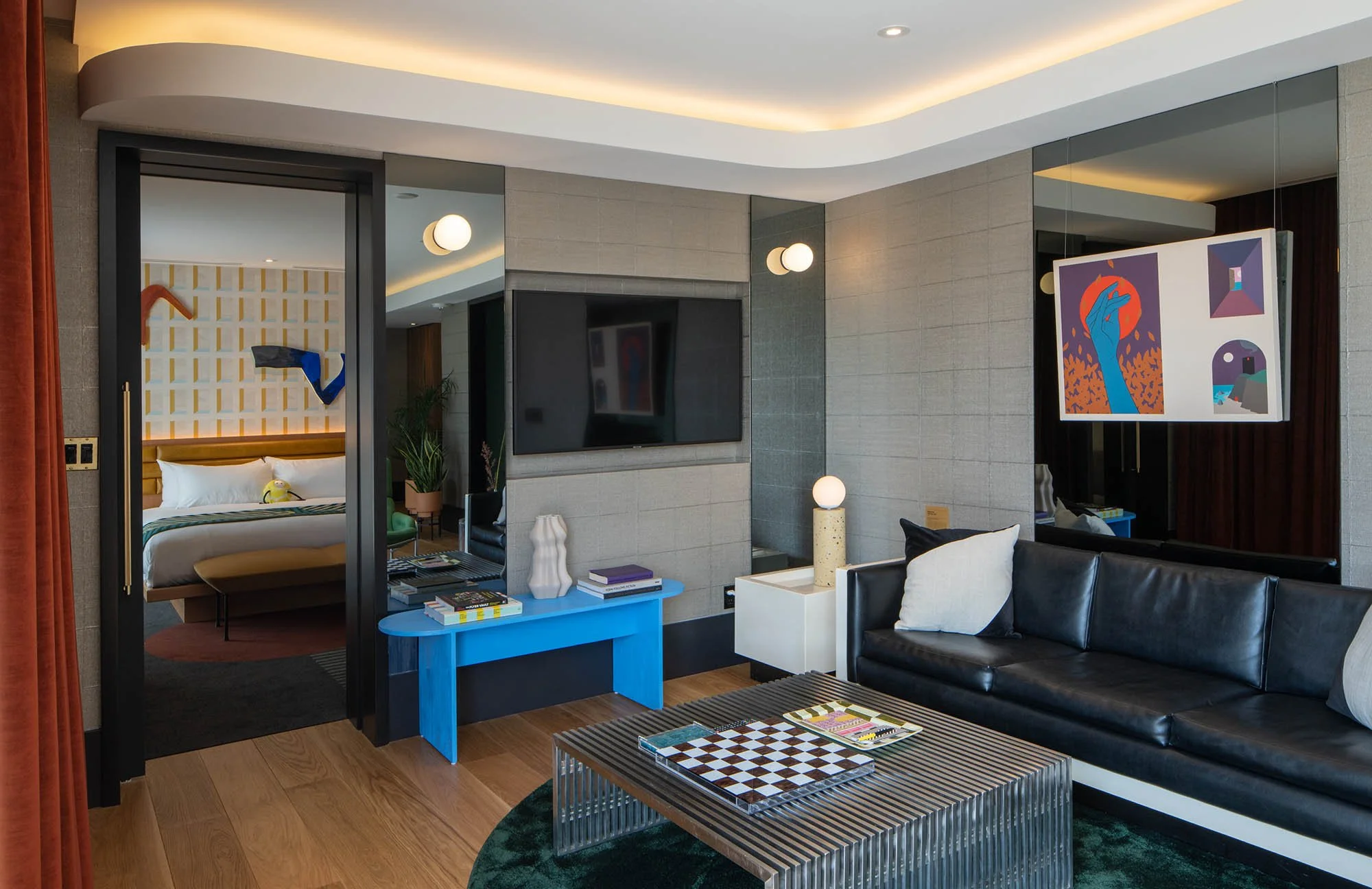 Modern suite at the Drake Hotel.