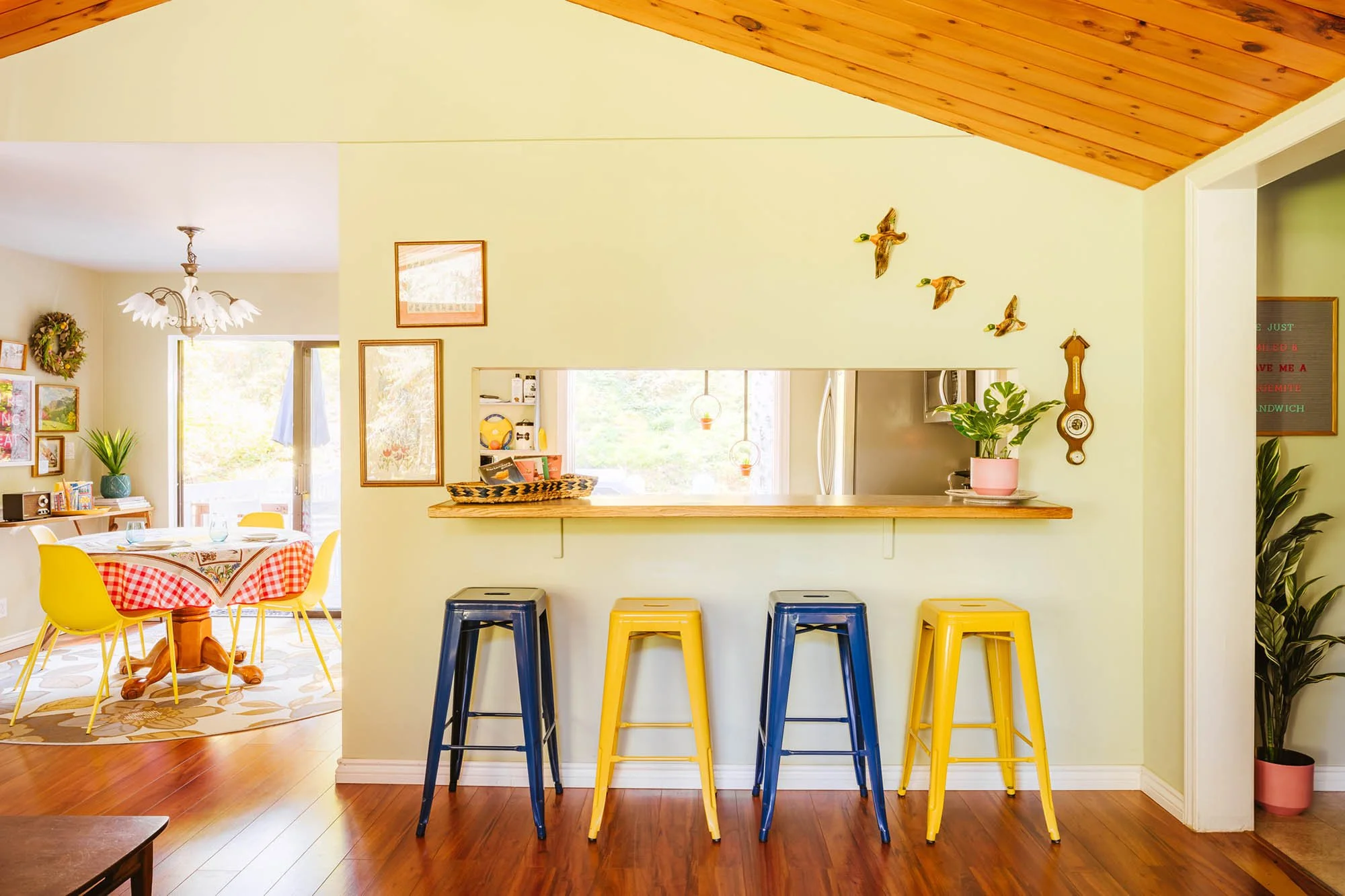 Interior photography of a bright, colourful kitchen by Worker Bee Supply.