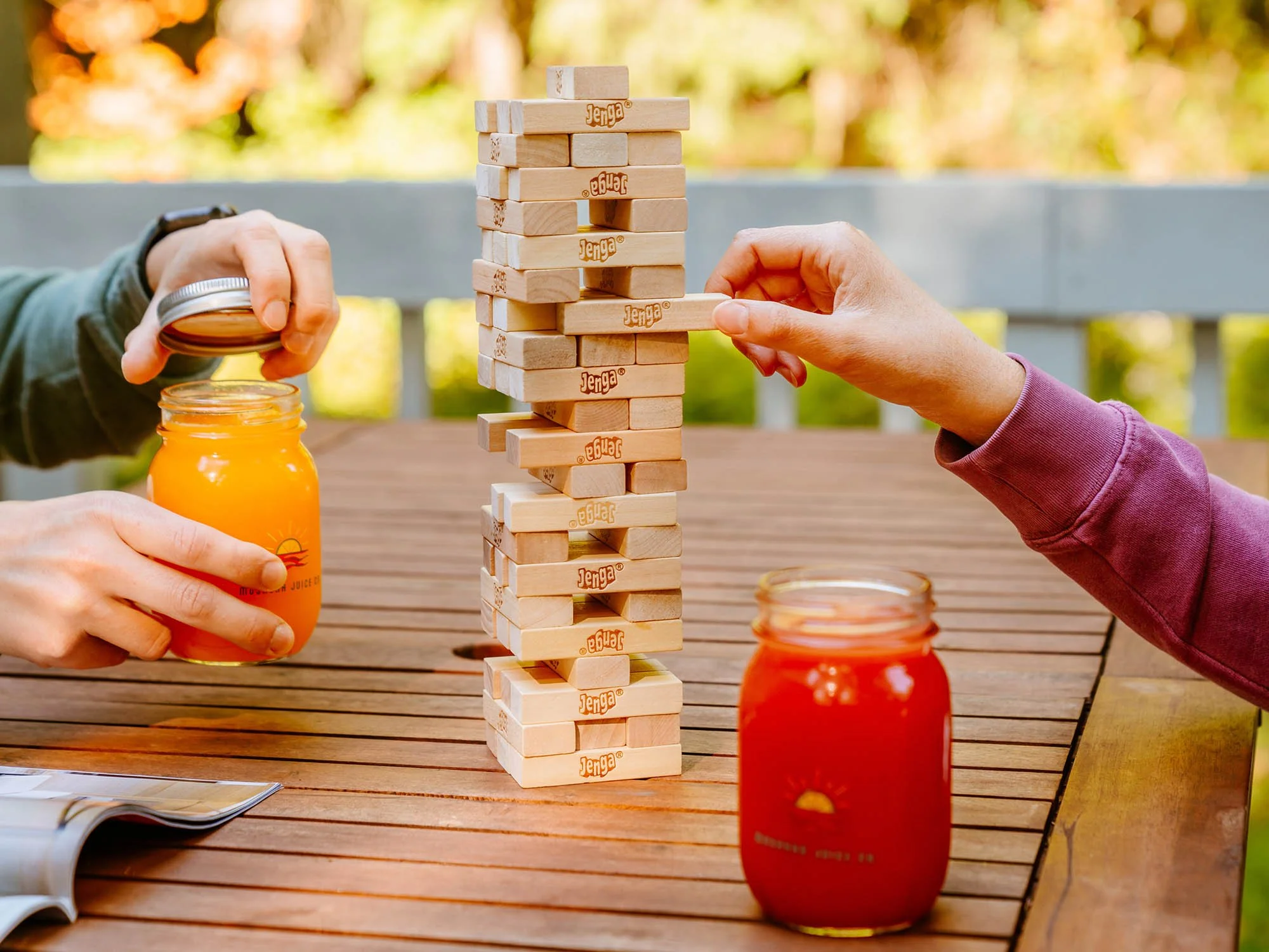Interior photography of a bright, colourful patio by Worker Bee Supply.