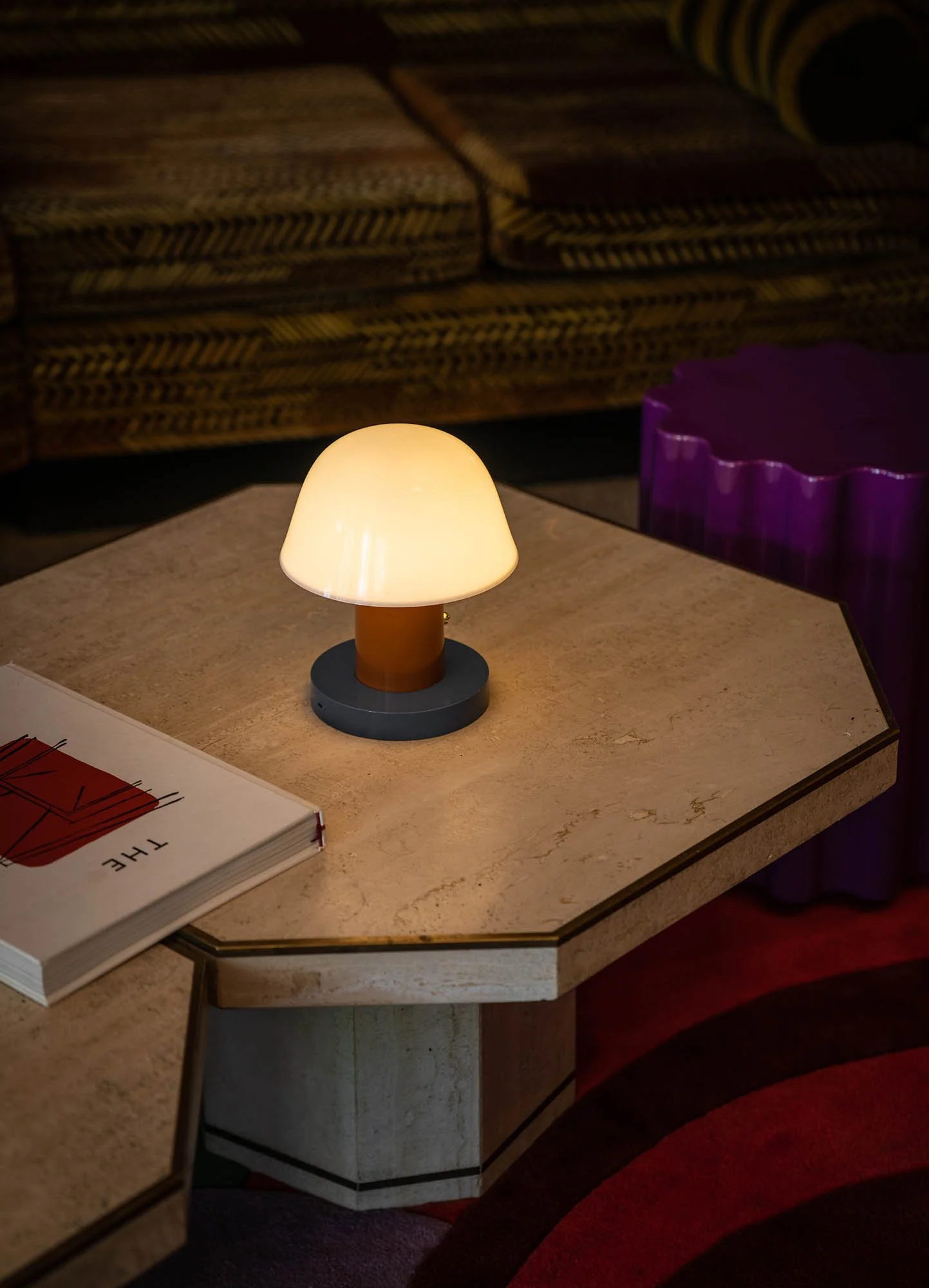 Modern table lamp at the Drake Hotel.