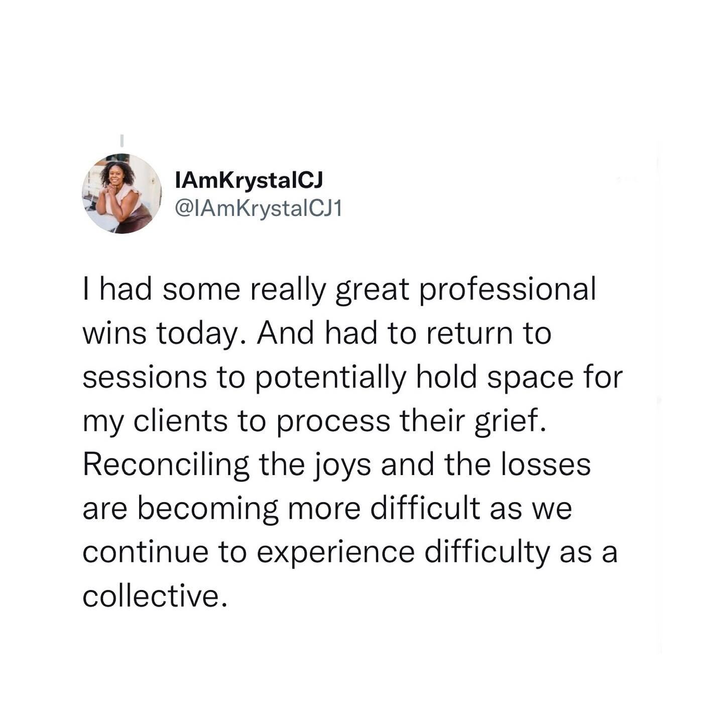 I&rsquo;ve spent the majority of the last few years helping my clients navigate immense loss, trauma, grief, and challenges. All while living through this same experience with them. 

They didn&rsquo;t teach us how to deal with this in graduate schoo