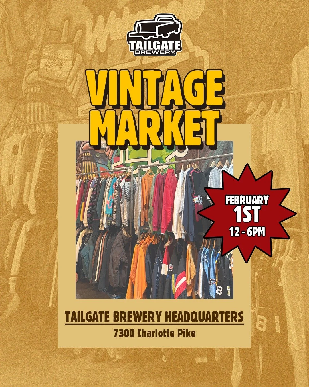 NEW DATE - because, ya know, snow. Come sip on craft beer and shop till ya drop at our Vintage Market this weekend!