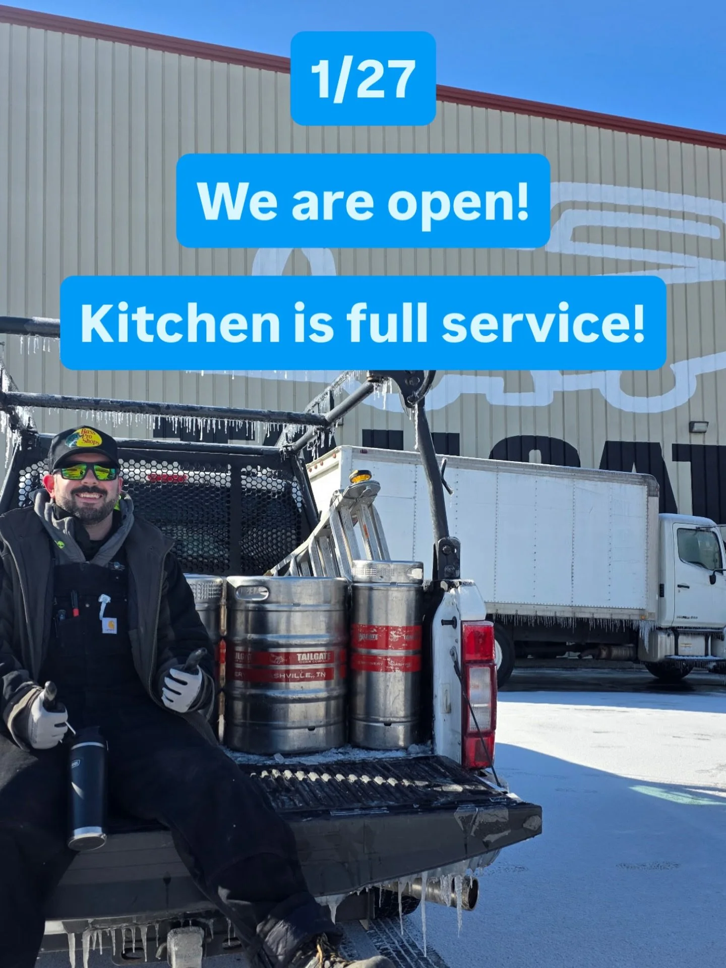 We have power! We have heat! Come charge your phone and fill your bellies! We&rsquo;re super grateful to be here for yall. We&rsquo;ll be open 12-7 today with a full service kitchen. 

Reminder - it&rsquo;s really cold and really icy! We want you and