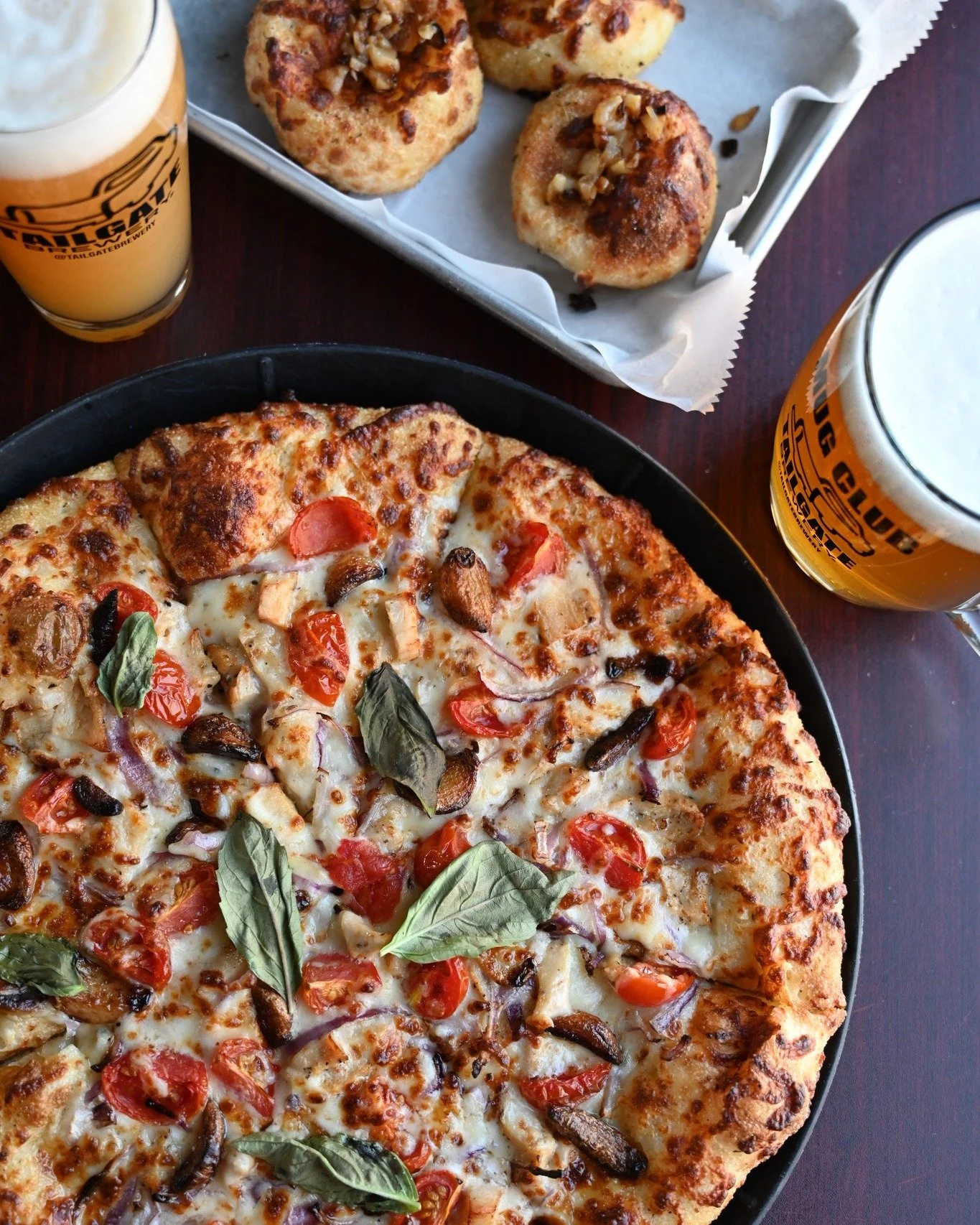 Half-priced any pizza today when you dine in with us! Don't wait. Garlic White Sauce is calling...