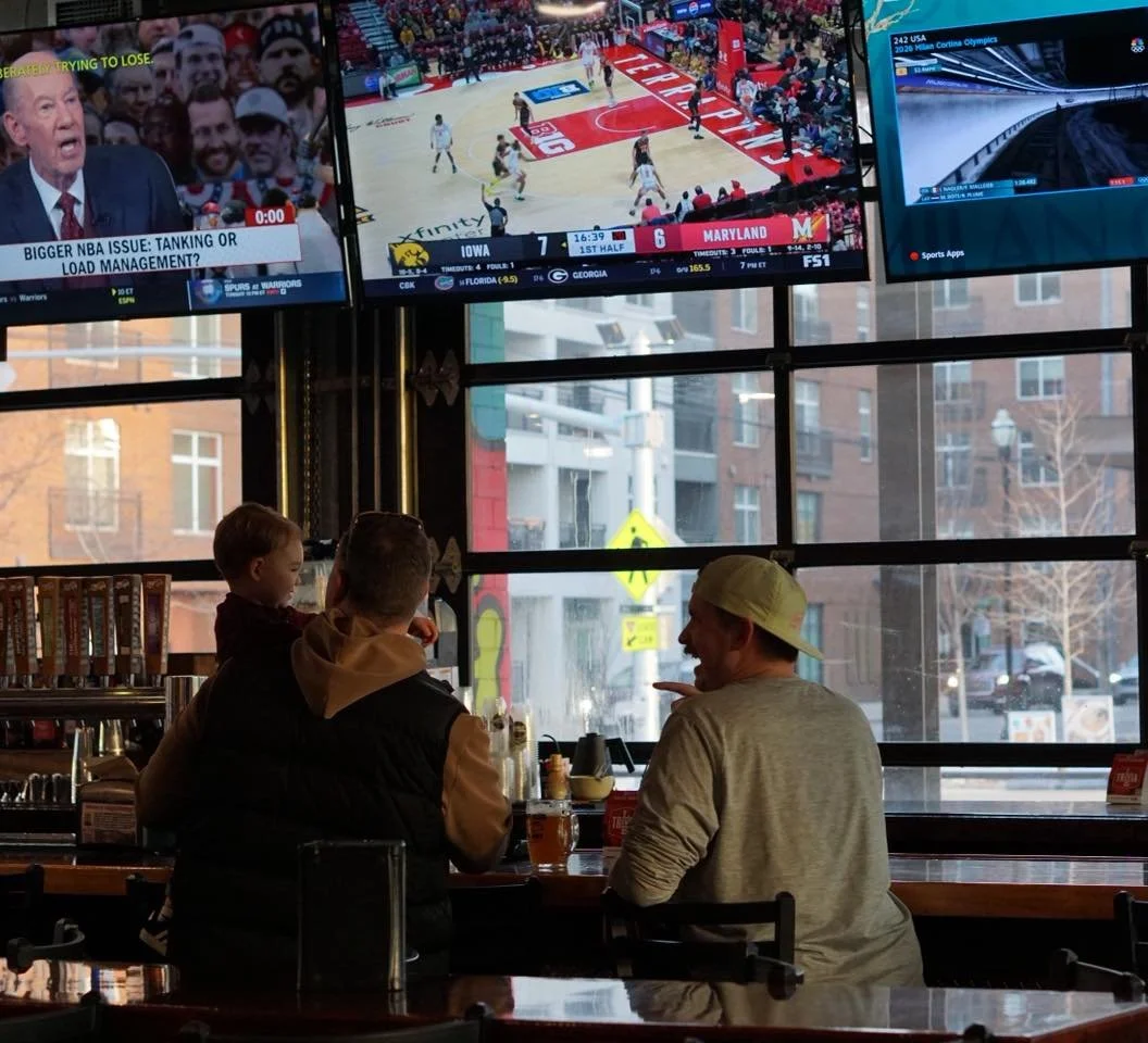 Did someone say basketball? 🏀 We&rsquo;ve got you covered on all things NBA and college! Enjoy some pizza, wings, and of course a pint or two while the games play all day. 🍻