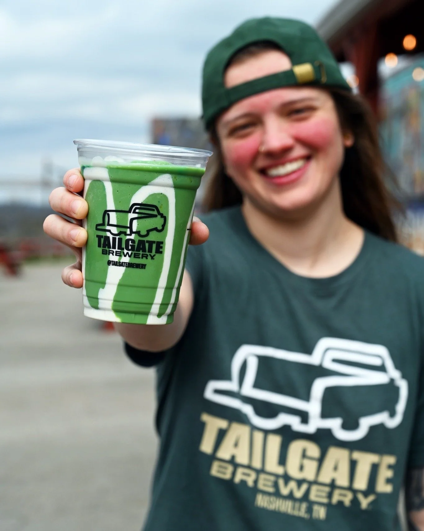 We have green drinks! Shamrock Bushwackers and frozen Lime Margarita's available at select locations all weekend long. Great beer available 24/7. Come celebrate St. Patties Day with us! 🍀🍺🍕🤌