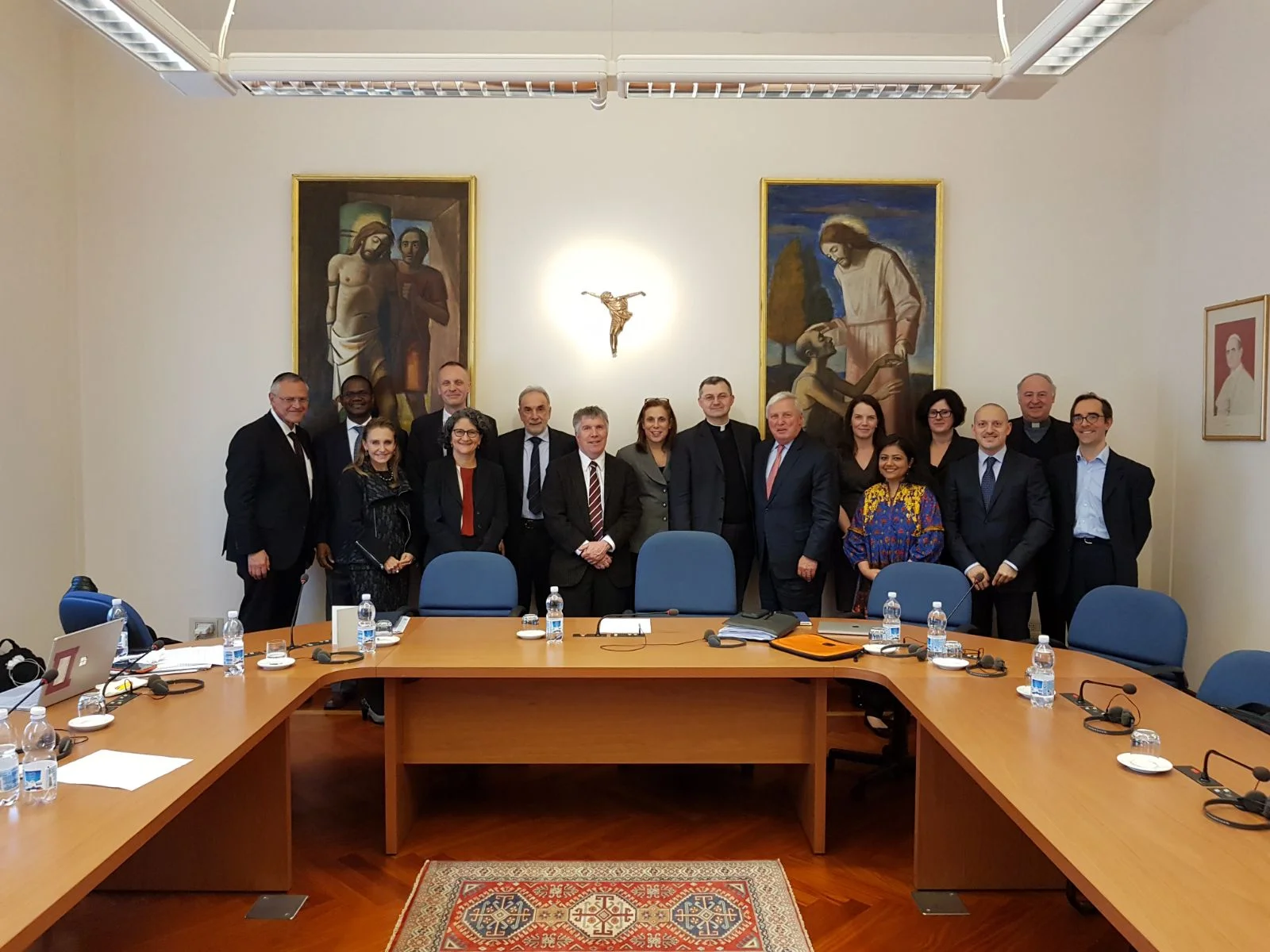 Dr. Robin L. Smith with other members of the The Vatican–Mario Negri–Lancet Commission on the value of life at the inaugural meeting on February 13, 2018 in Vatican City