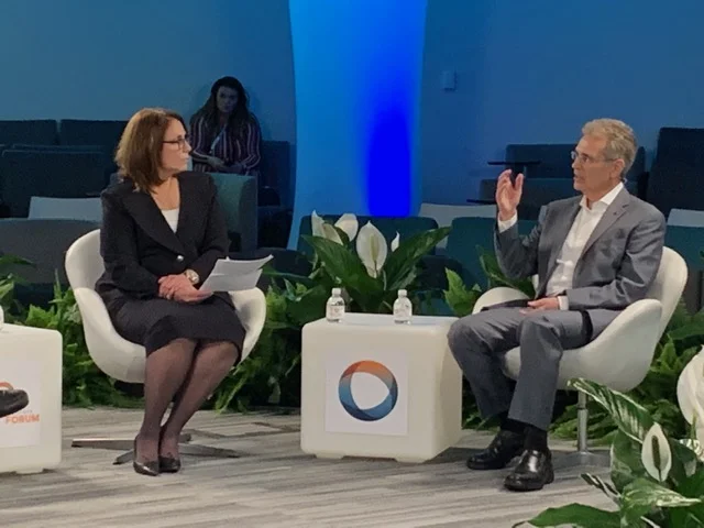 Dr. Robin Smith with Dr. Ronald DePinho at the Lake Nona Institute Impact Forum (February 2019)