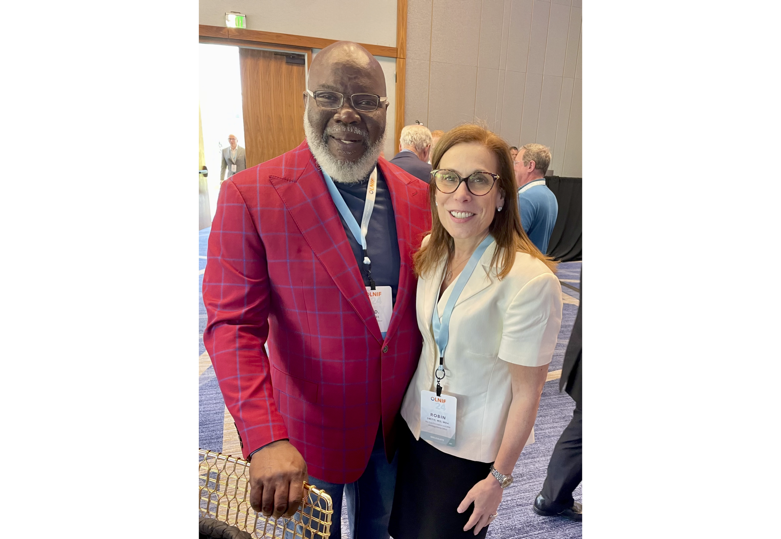 Dr. Robin Smith and Bishop T. D. Jakes at the 2024 Lake Nona Impact Forum