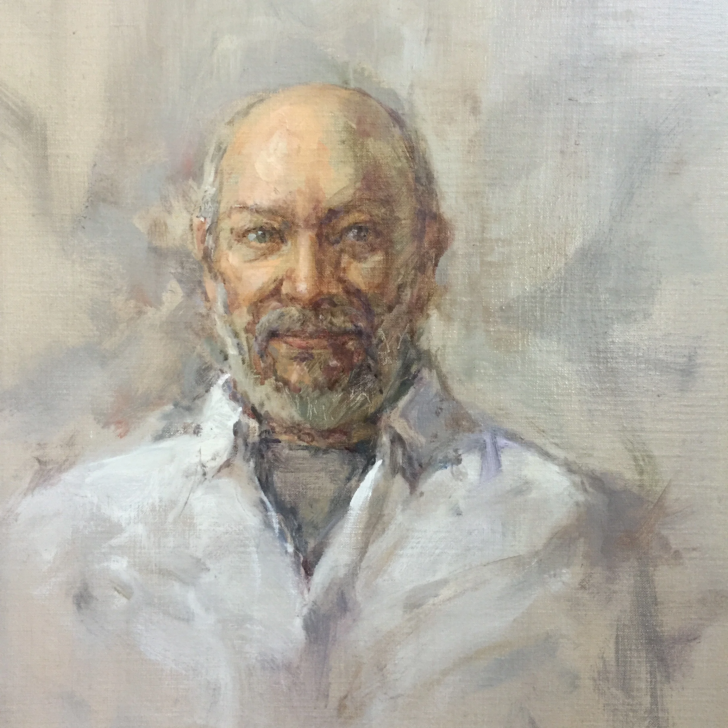Oil sketch of Samuel by Stuart Yankell