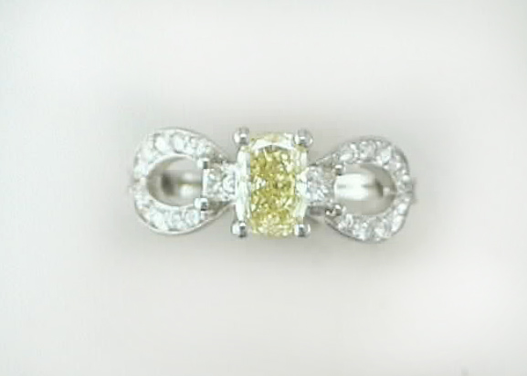yellow diamond "bow" ring