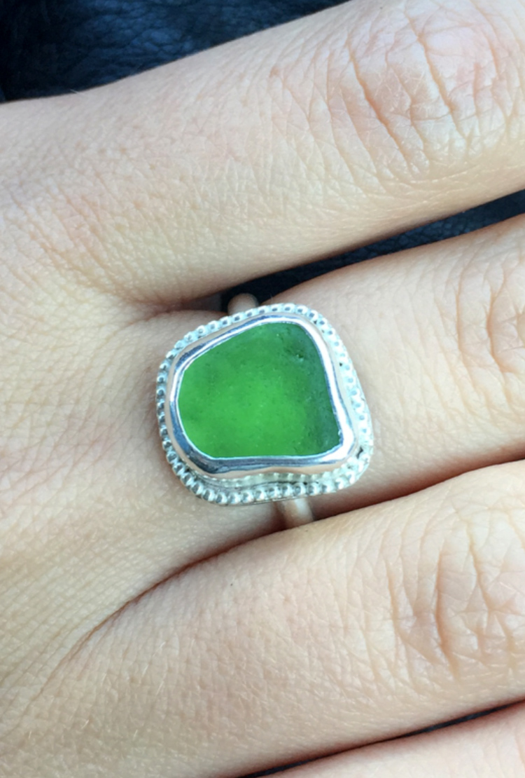 sea glass ring