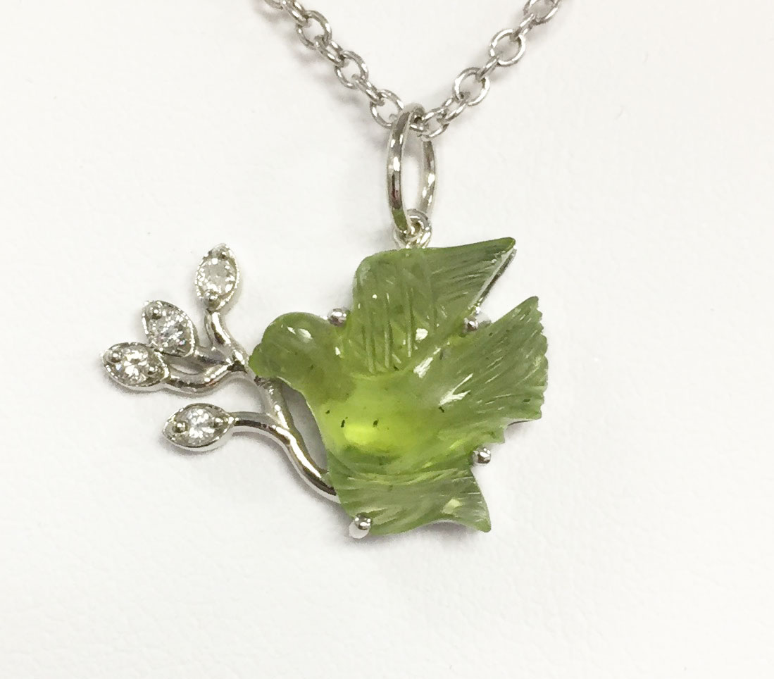 bird and branch pendant