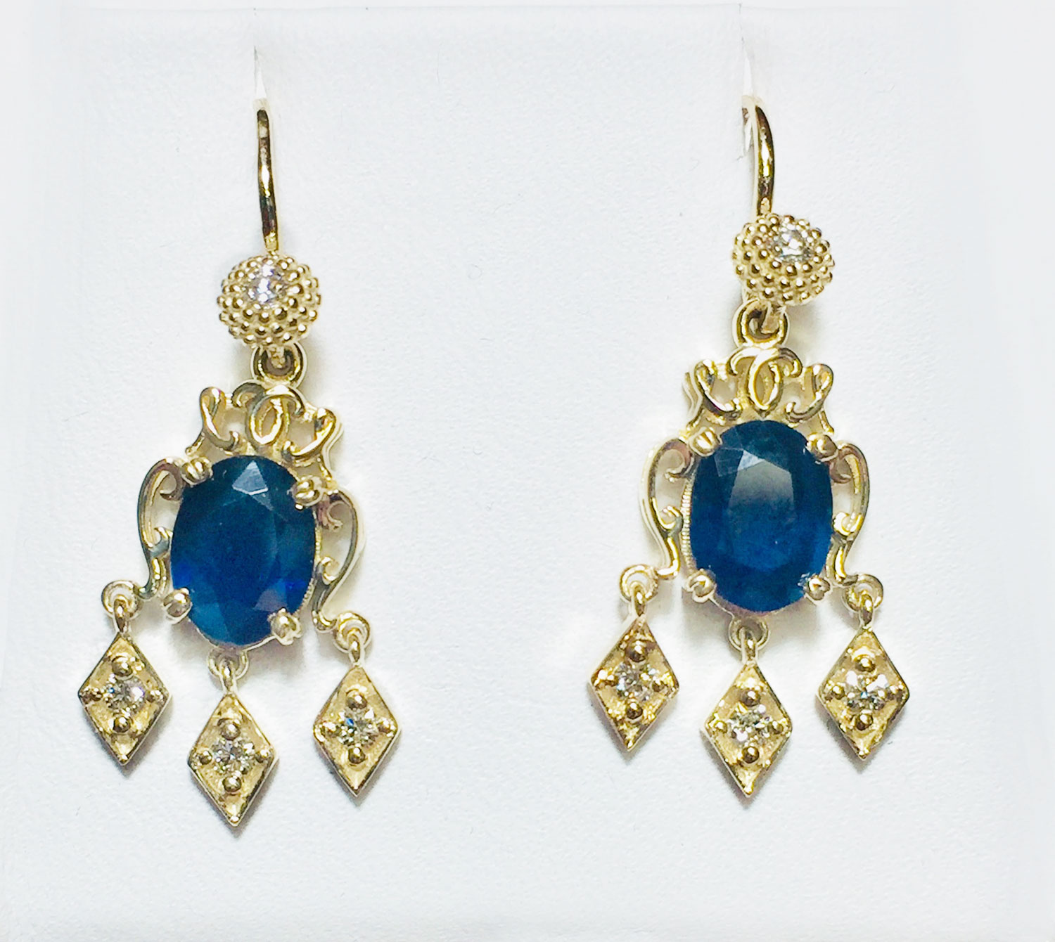 sapphire chandelier earrings