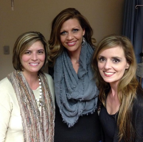 Alanna is going to die because she has no makeup on! Alanna, Katina and myself at our chemo treatment.