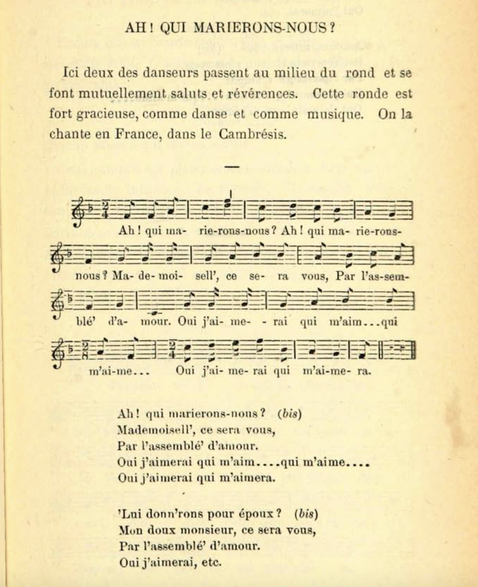 « Ah! qui marierons-nous » : la ronde des Valentins