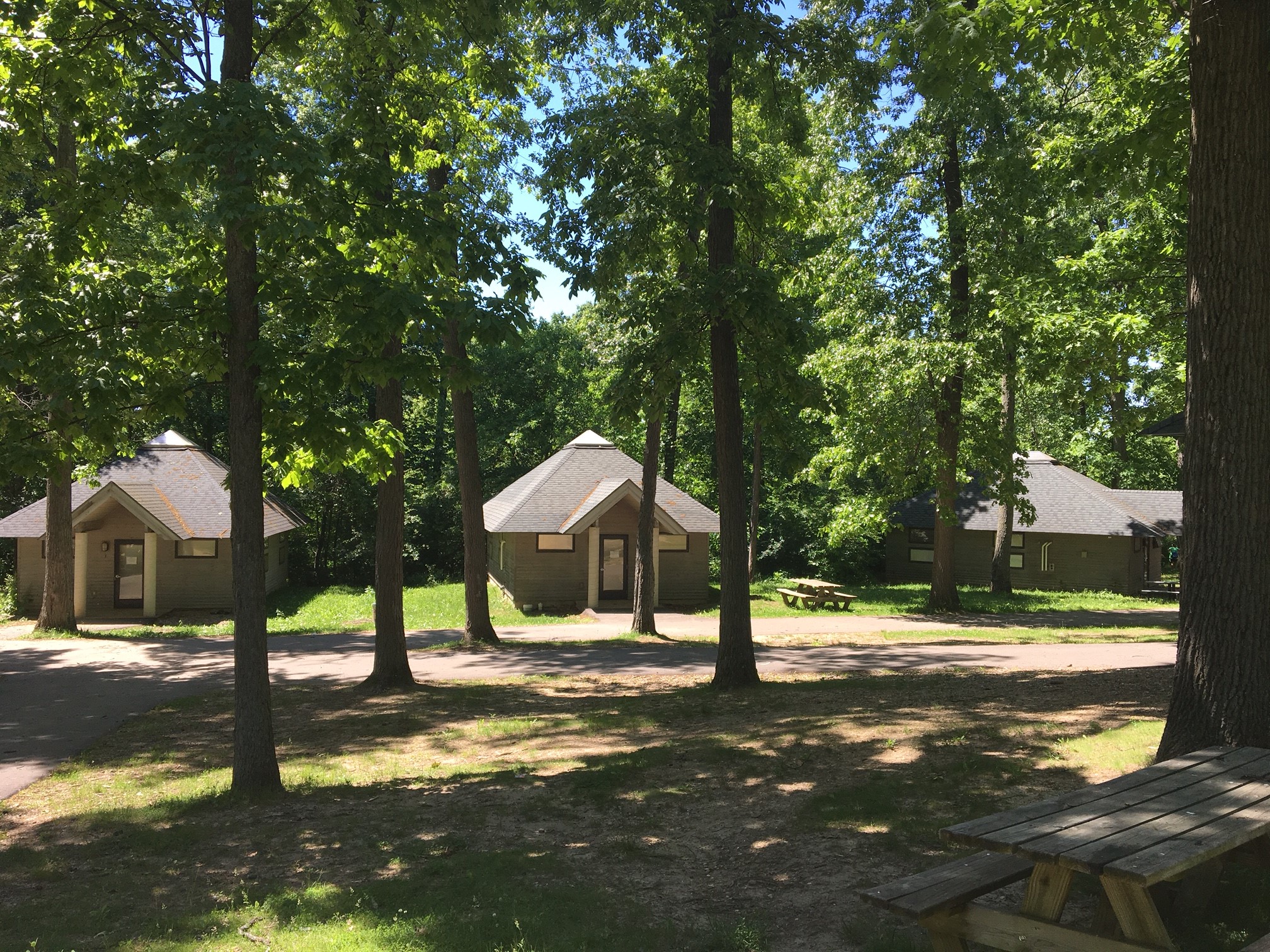 We have 18 cabins that can be used all year as there is heat in each cabin.