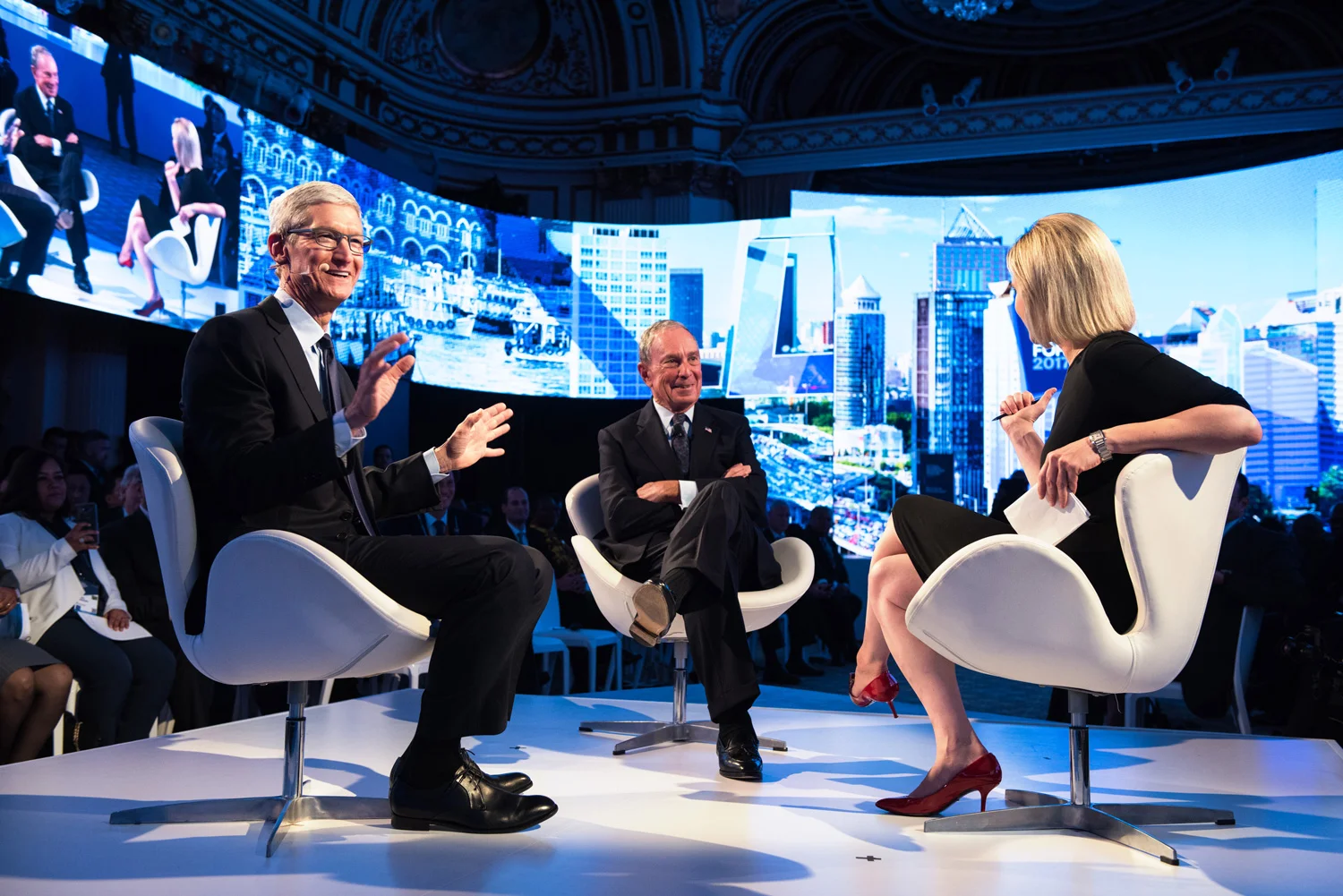 Tim Cook and Michael Bloomberg