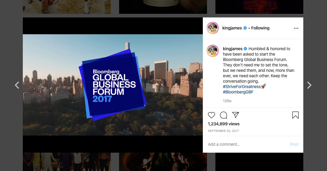 A shoutout from Lebron James