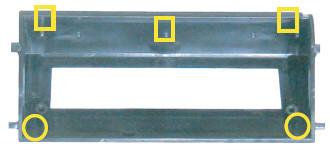 This style case has only 3 support posts and the screw posts are at the bottom edge of the case housing.