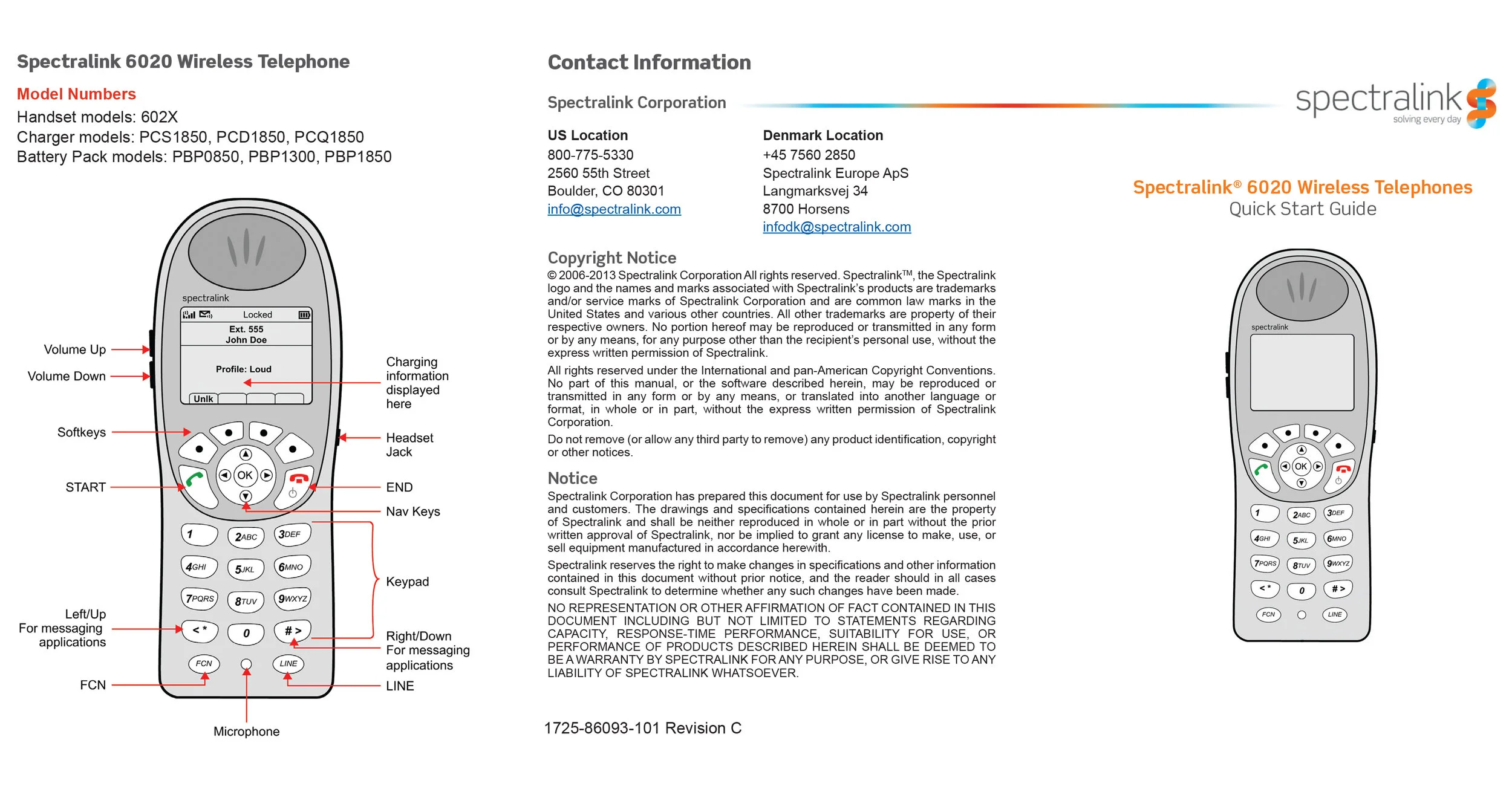 Information about your Spectralink 6020 Wireless Phone Model 602X