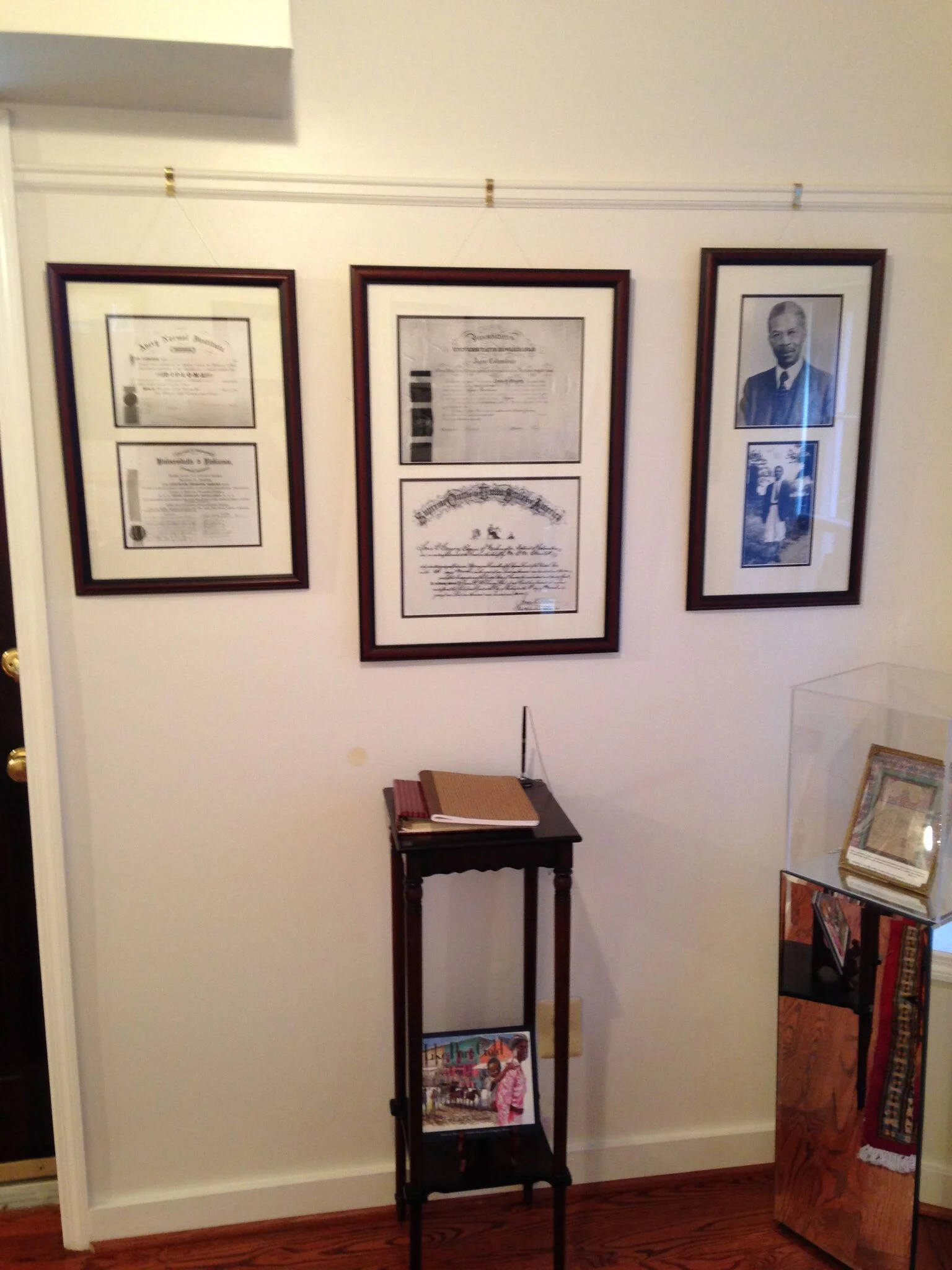Louis Gregory's diplomas.