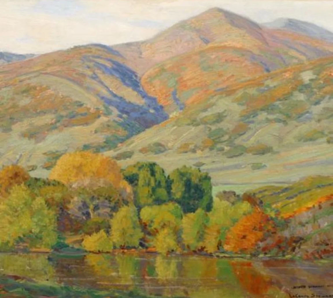 LeConte Stewart (American, 1891-1990) Autumn’s Gold, Harvey’s Pond (1929) Oil on canvas. 24 x 28 in. LDS Church History Museum, Salt Lake City.