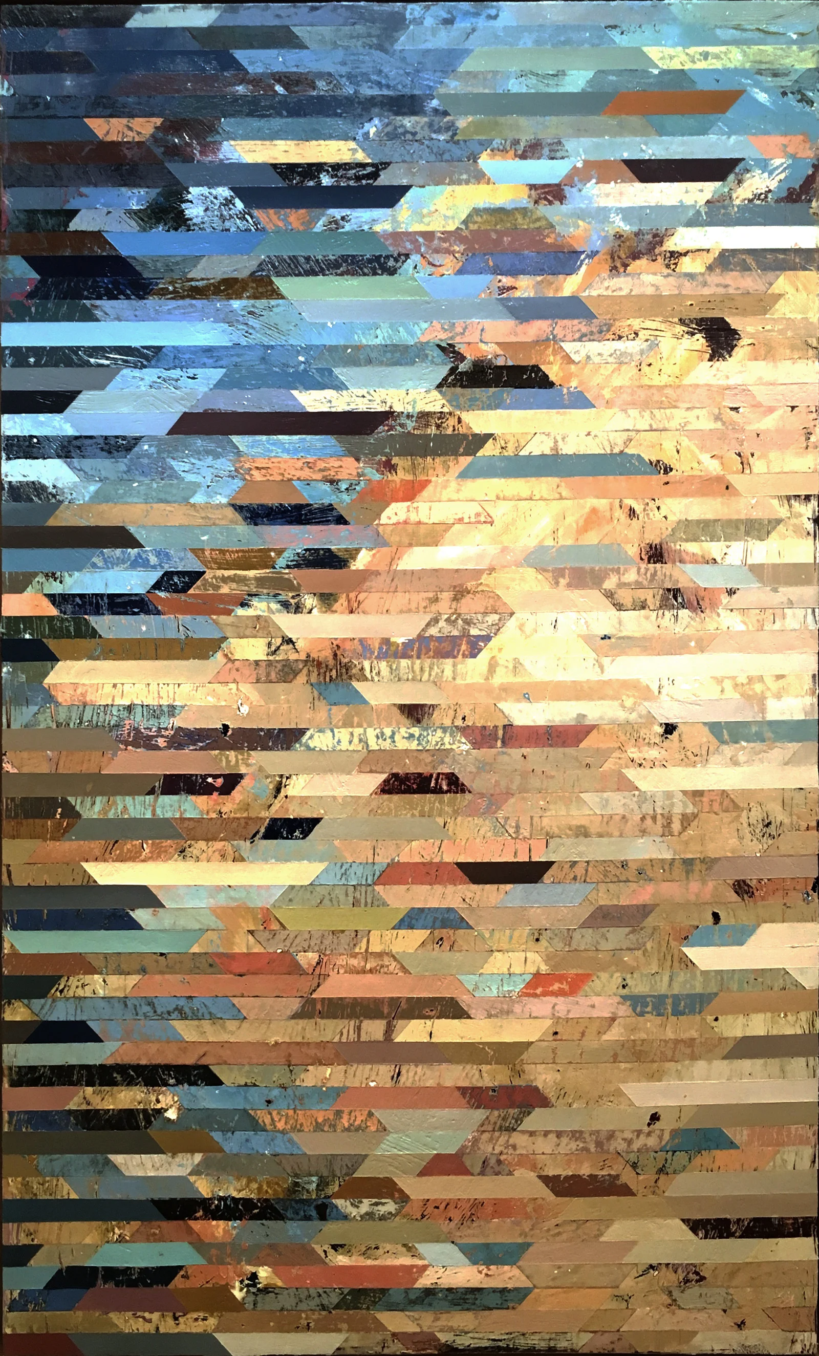 Stacking Miracles (2017) by Paige Anderson. Acrylic on Panel. On Show at Springville Museum of Art, 93rd Annual Spring Salon. 