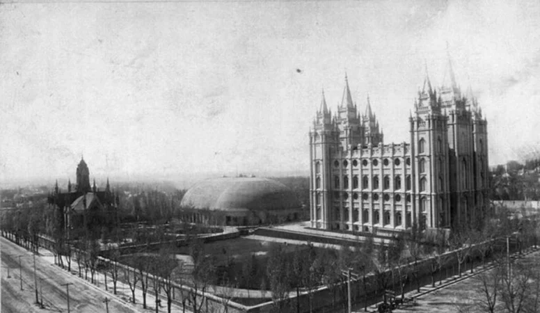 Temple Square circa 1890. Photograph courtesy of Utah State Historical Society.