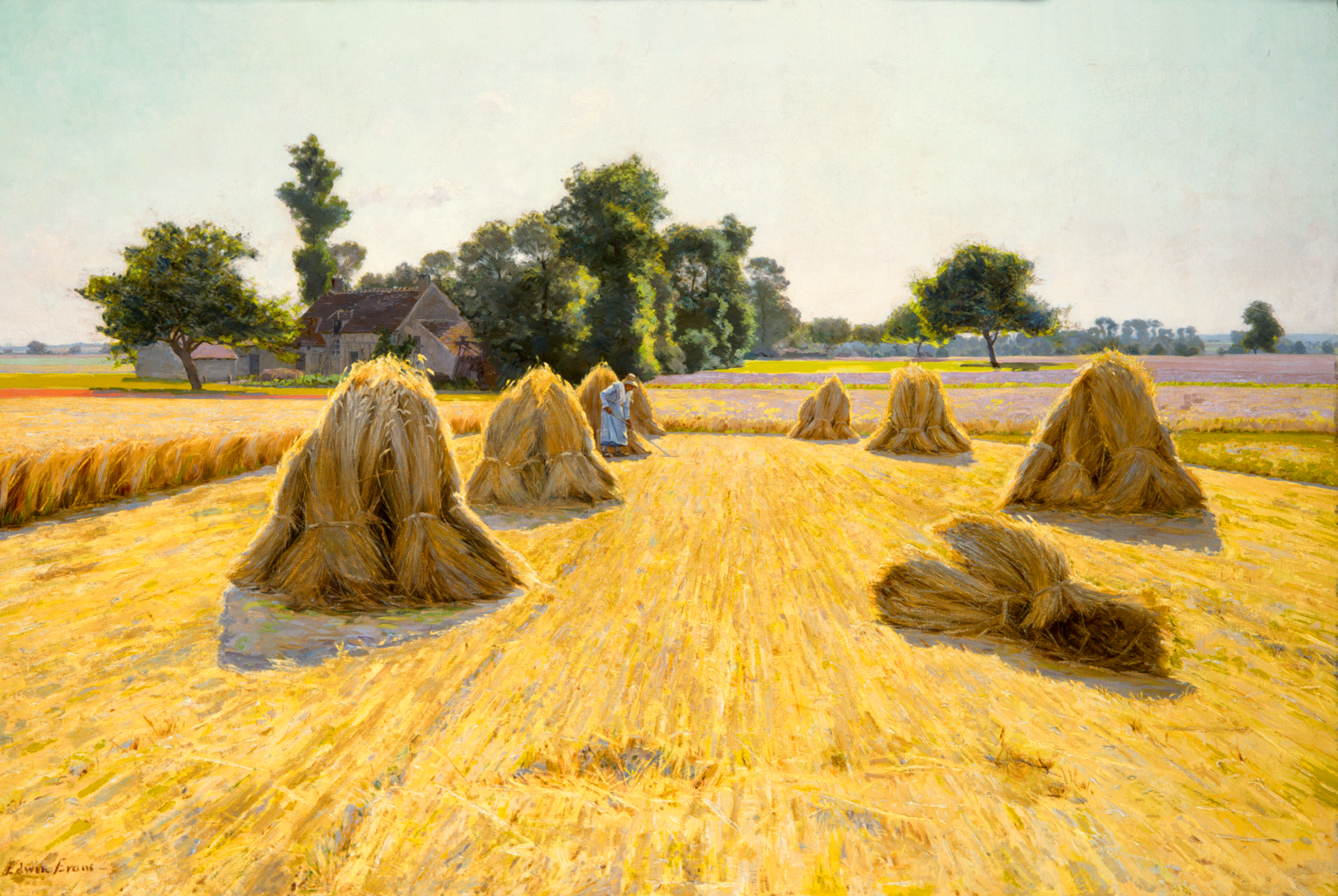 Grain Fields (1890) by Edwin Evans. Oil on Canvas. Brigham Young University.