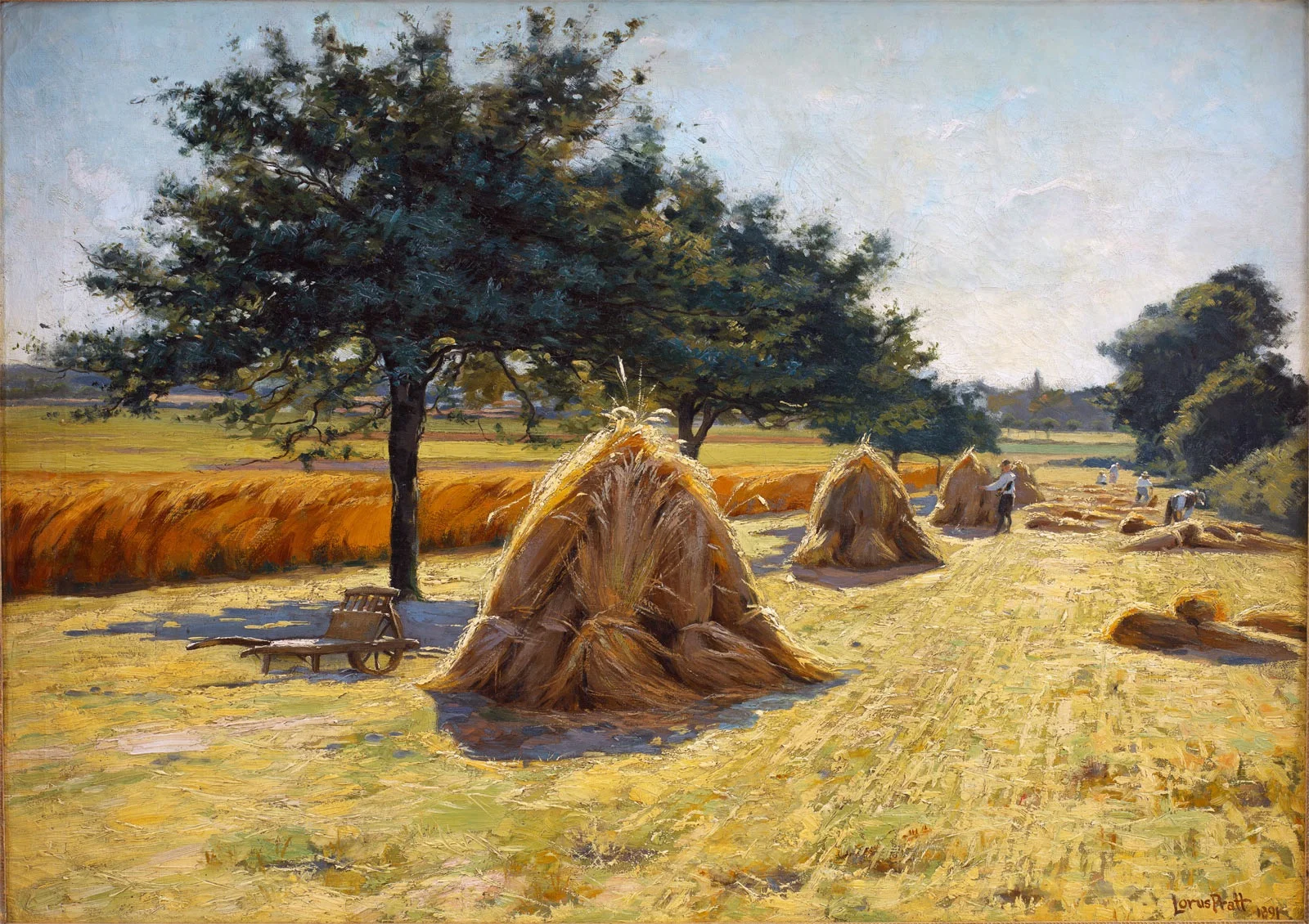 Haystacks (1891) by Lorus Pratt. LDS Church Collection. 