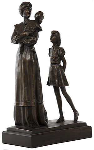 In Her Mother's Footsteps by Dennis Smith. Bronze. 