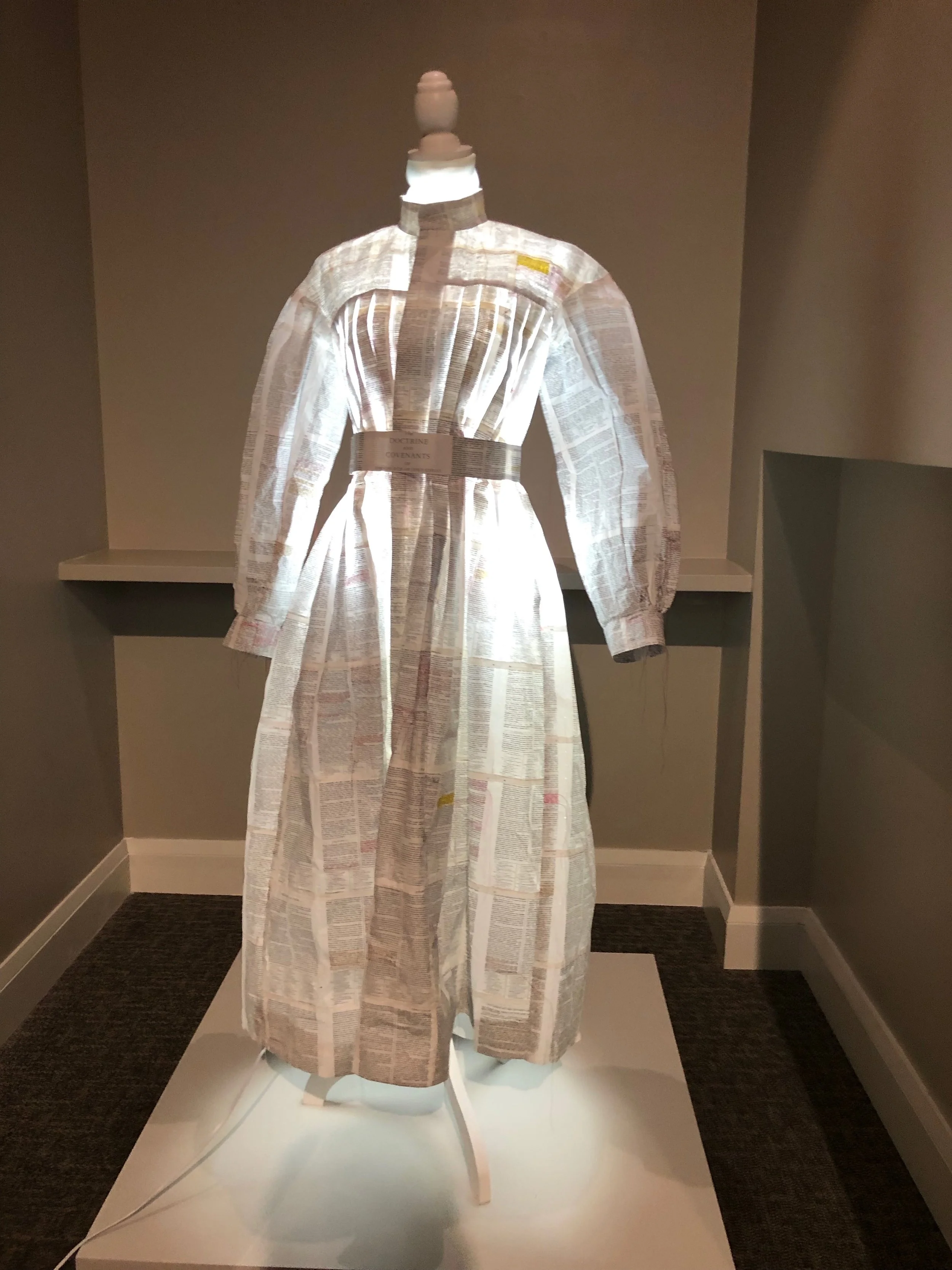 And I am Here by Danielle Hatch. Scripture Paper and wooden armature