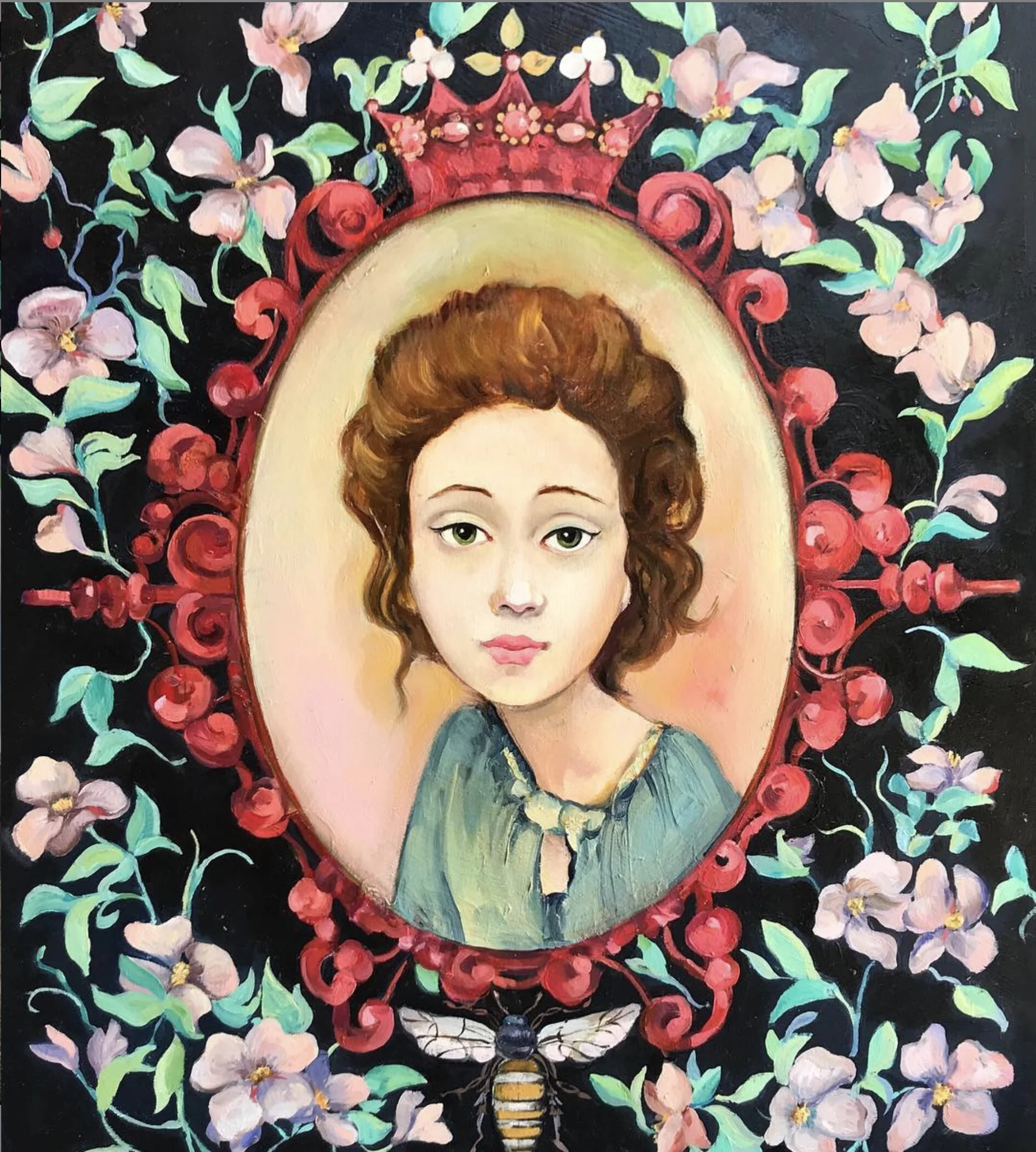 Cassandra Barney. “I do not wish to be a drone in the hive of Deseret" (2019) Certain Women Art Show on view at Anthony’s Fine Art, Salt Lake City.