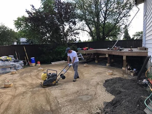 @prohortico doing prep work so we can start laying paving stone