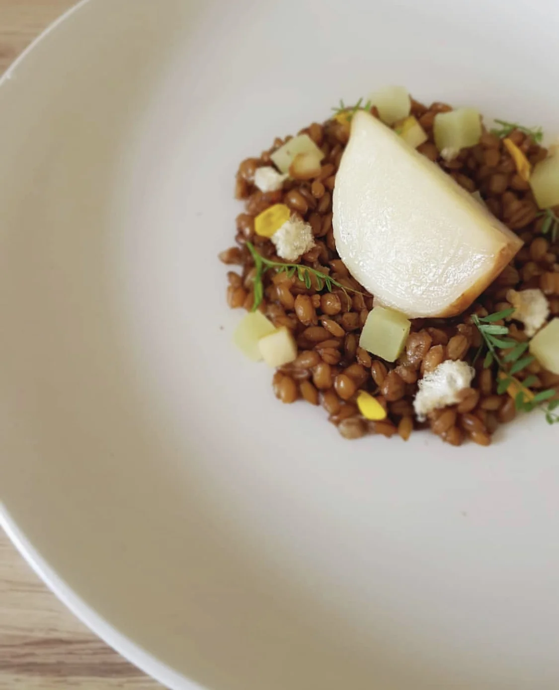 Heritage grains and wild saffron.