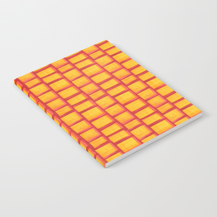 Red Grid Notebook