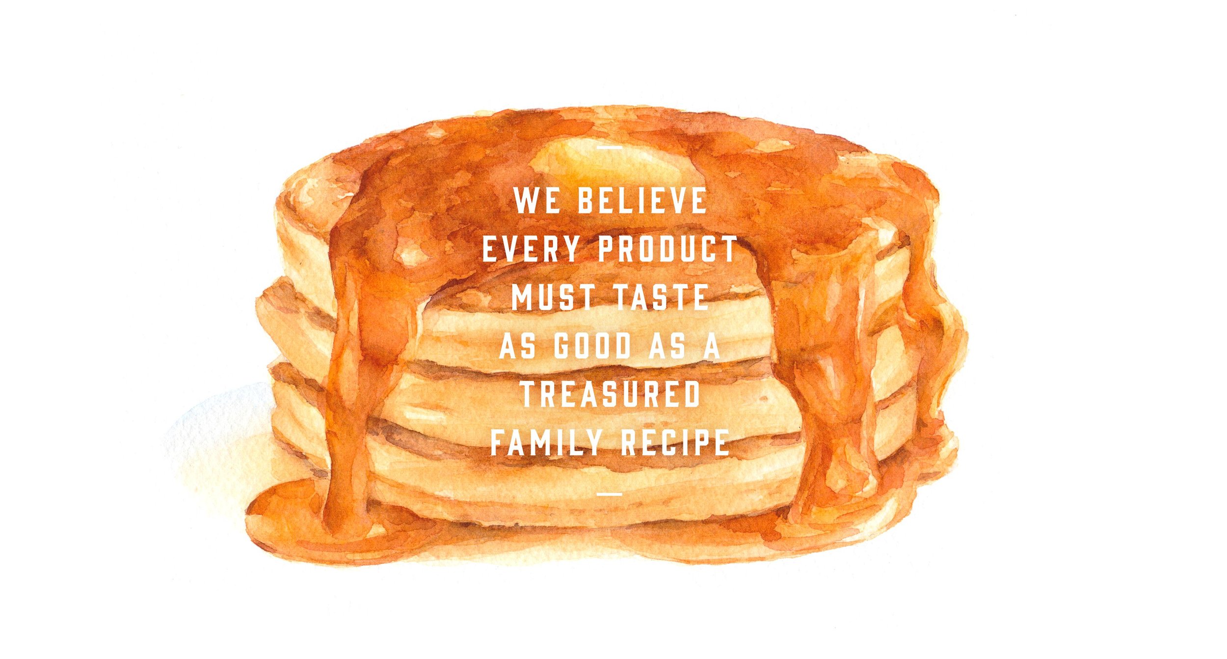 We Believe quote and pancake stack