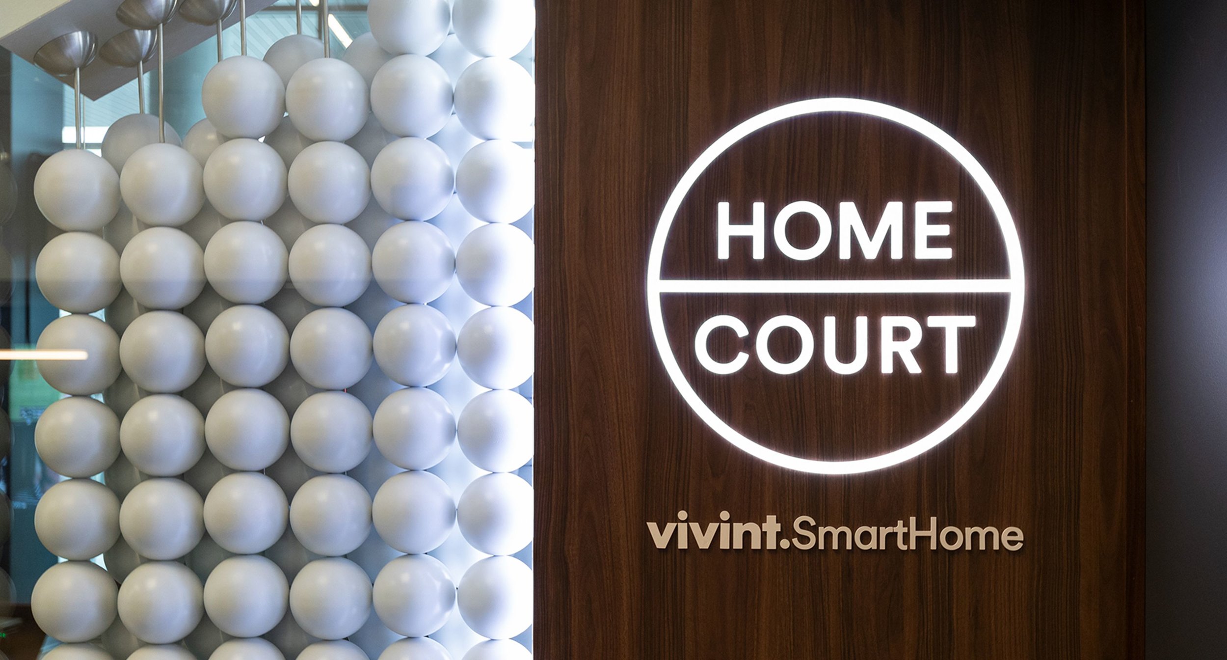 Close up of Home Court Entrance Art and Logo