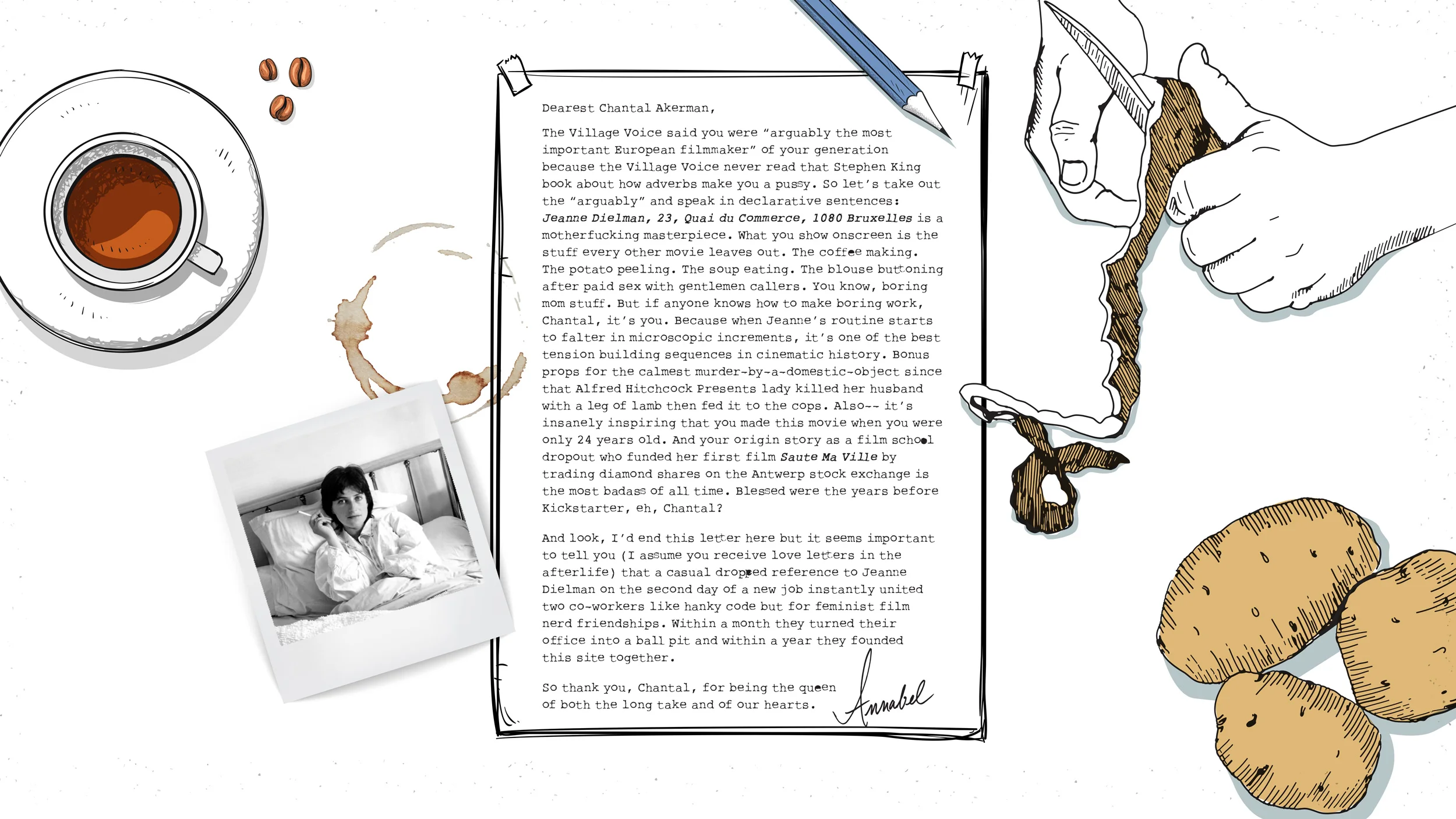<small>Our Favorites <br>& How to Watch Them:</small><br><b>Chantal Akerman</b>